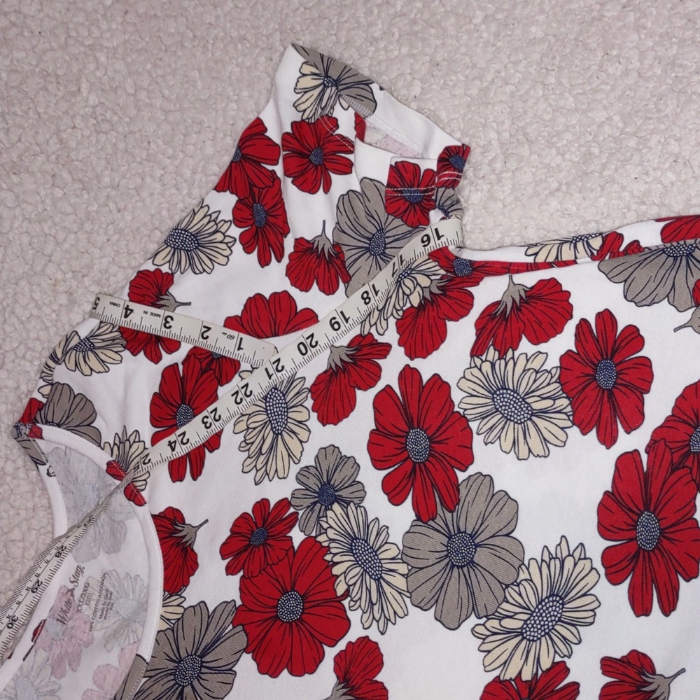White Stag Women Printed Tops Size XXL Short Sleeve Floral 100% Cotton - Picture 7 of 10